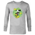 thumbnail image 1 of Disney Mickey Mouse Unicycle Mardi Gras Carnival Holiday - Long Sleeve T-Shirt for Men - Customized-Athletic Heather, 1 of 5