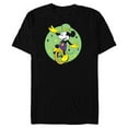 thumbnail image 1 of Disney Mickey Mouse Unicycle Mardi Gras Carnival Holiday - Short Sleeve Blended T-Shirt for Adults - Customized-Black, 1 of 5