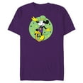 thumbnail image 1 of Disney Mickey Mouse Unicycle Mardi Gras Carnival Holiday - Short Sleeve Blended T-Shirt for Adults - Customized-Purple, 1 of 5