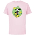 thumbnail image 1 of Disney Mickey Mouse Unicycle Mardi Gras Carnival Holiday - Short Sleeve Cotton T-Shirt for Adults - Customized-Soft Pink, 1 of 5