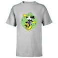 thumbnail image 1 of Disney Mickey Mouse Unicycle Mardi Gras Carnival Holiday - Short Sleeve T-Shirt for Kids - Customized-Athletic Heather, 1 of 5