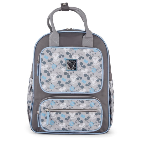 Disney Mickey Mouse Unisex Baby Diaper Backpack | 16" Multi-Functional Travel Bag with Double Handles, Extra Large Capacity