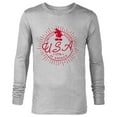 thumbnail image 1 of Disney Mickey Mouse United States of America 1776 - Long Sleeve T-Shirt for Men - Customized-Athletic Heather, 1 of 5