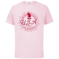 thumbnail image 1 of Disney Mickey Mouse United States of America 1776 - Short Sleeve Cotton T-Shirt for Adults - Customized-Soft Pink, 1 of 5