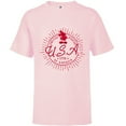 thumbnail image 1 of Disney Mickey Mouse United States of America 1776 - Short Sleeve T-Shirt for Kids - Customized-Soft Pink, 1 of 5