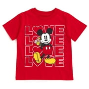 DISNEY Mickey Mouse Valentines Day Little Boys T-Shirt