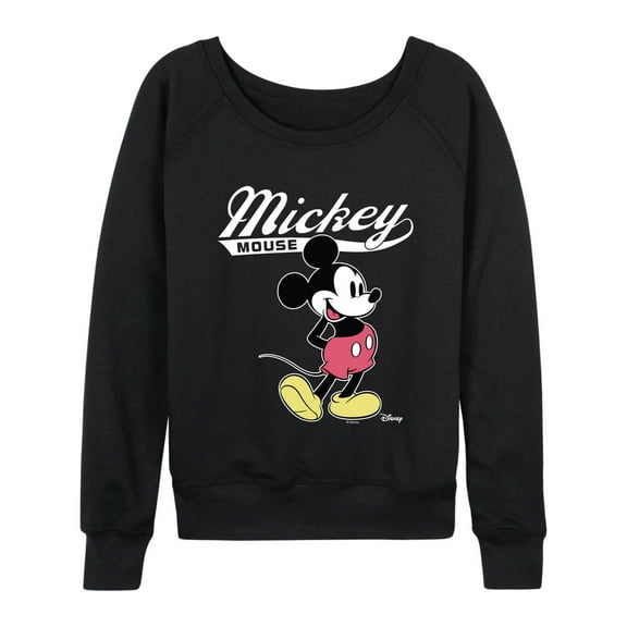 Disney - Mickey Mouse Varsity - Women's French Terry Long Sleeve Pullover