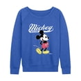 thumbnail image 1 of Disney - Mickey Mouse Varsity - Women's French Terry Long Sleeve Pullover, 1 of 3