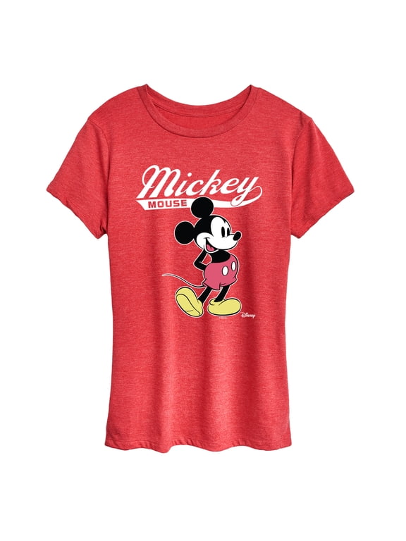 - Mickey Mouse Varsity Women's Short Sleeve Graphic T-Shirt