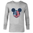 thumbnail image 1 of Disney Mickey Mouse Vintage Americana Fourth of July - Long Sleeve T-Shirt for Men - Customized-Athletic Heather, 1 of 5