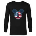 thumbnail image 1 of Disney Mickey Mouse Vintage Americana Fourth of July - Long Sleeve T-Shirt for Men - Customized-Black, 1 of 5
