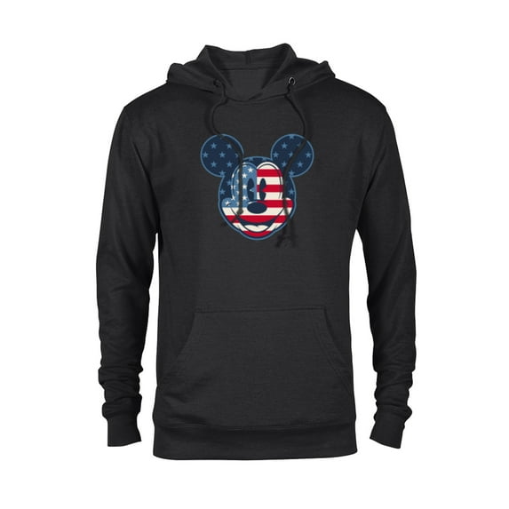 Disney Mickey Mouse Vintage Americana Fourth of July - Pullover Hoodie for Adults - Customized-Black