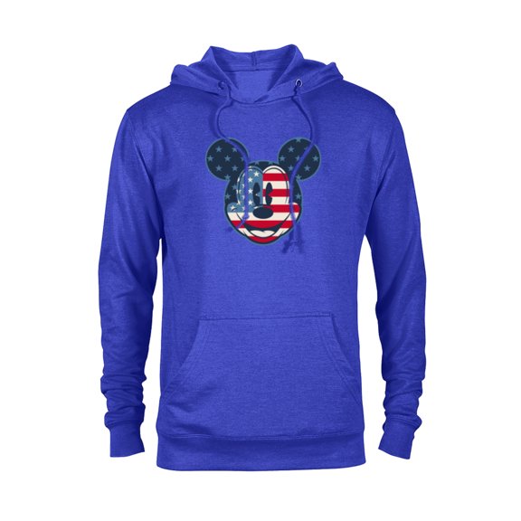 Disney Mickey Mouse Vintage Americana Fourth of July - Pullover Hoodie for Adults - Customized-Royal