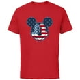 thumbnail image 1 of Disney Mickey Mouse Vintage Americana Fourth of July - Short Sleeve Cotton T-Shirt for Adults - Customized-Red, 1 of 5