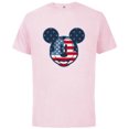 thumbnail image 1 of Disney Mickey Mouse Vintage Americana Fourth of July - Short Sleeve Cotton T-Shirt for Adults - Customized-Soft Pink, 1 of 5