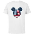 thumbnail image 1 of Disney Mickey Mouse Vintage Americana Fourth of July - Short Sleeve Cotton T-Shirt for Adults - Customized-White, 1 of 5