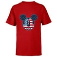 thumbnail image 1 of Disney Mickey Mouse Vintage Americana Fourth of July - Short Sleeve T-Shirt for Kids - Customized-Red, 1 of 5