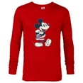 thumbnail image 1 of Disney Mickey Mouse Vintage Americana - Long Sleeve T-Shirt for Men - Customized-New Red, 1 of 5