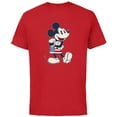 thumbnail image 1 of Disney Mickey Mouse Vintage Americana - Short Sleeve Cotton T-Shirt for Adults - Customized-Red, 1 of 5