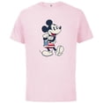 thumbnail image 1 of Disney Mickey Mouse Vintage Americana - Short Sleeve Cotton T-Shirt for Adults - Customized-Soft Pink, 1 of 5