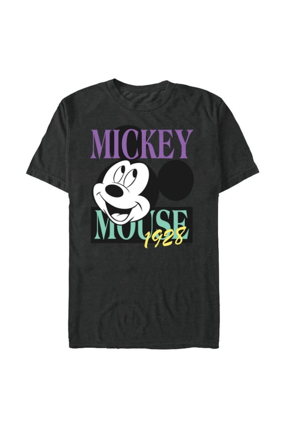 Mickey Mouse Vintage Classics 1928 Retro - Short Sleeve Blended T-Shirt for Adults - Customized-Dark Heather
