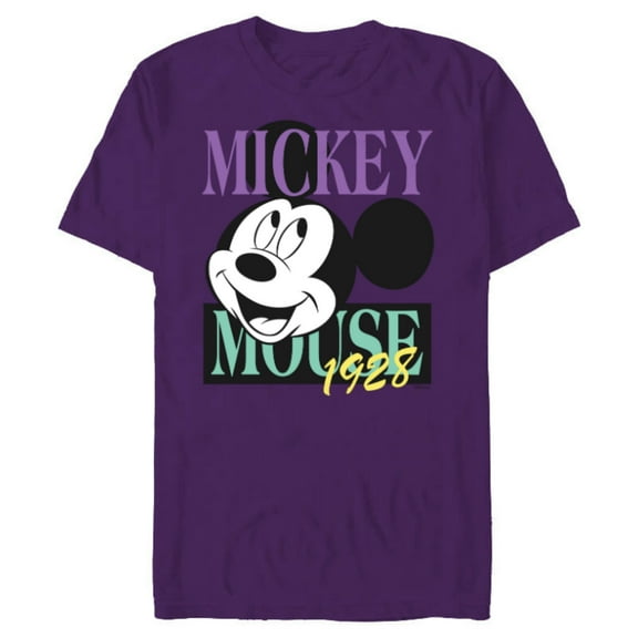 Disney Mickey Mouse Vintage Classics 1928 Retro - Short Sleeve Blended T-Shirt for Adults - Customized-Purple