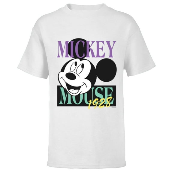Disney Mickey Mouse Vintage Classics 1928 Retro - Short Sleeve T-Shirt for Kids - Customized-White