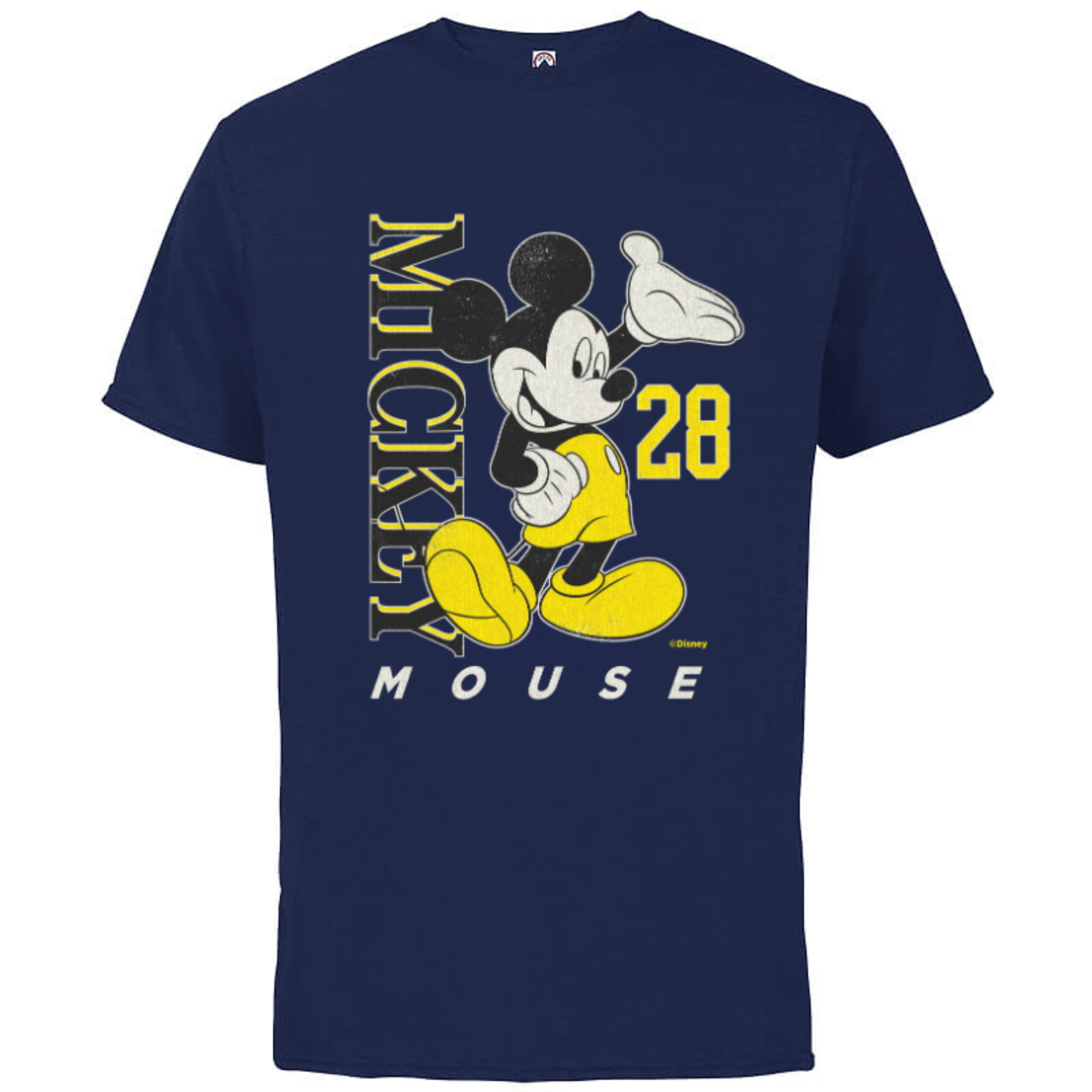 Cotton - Mickey Customized-Black Classics Black for - Short T-Shirt & Adults Yellow Disney Mouse Sleeve Vintage 28
