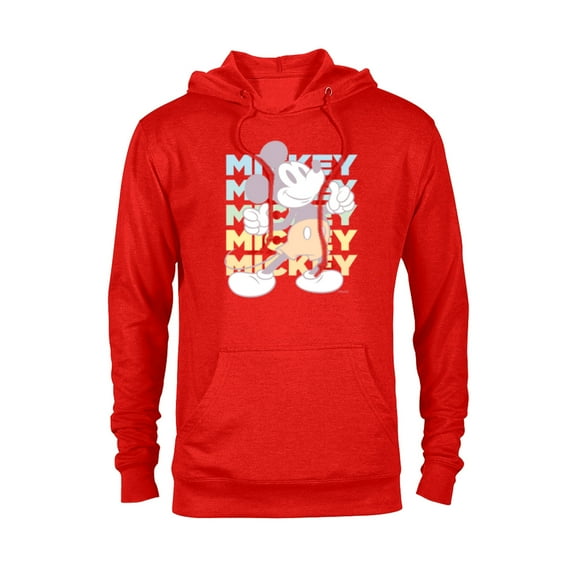 Disney Mickey Mouse Vintage Classics Thumbs-Up Retro Fade - Pullover Hoodie for Adults - Customized-Red