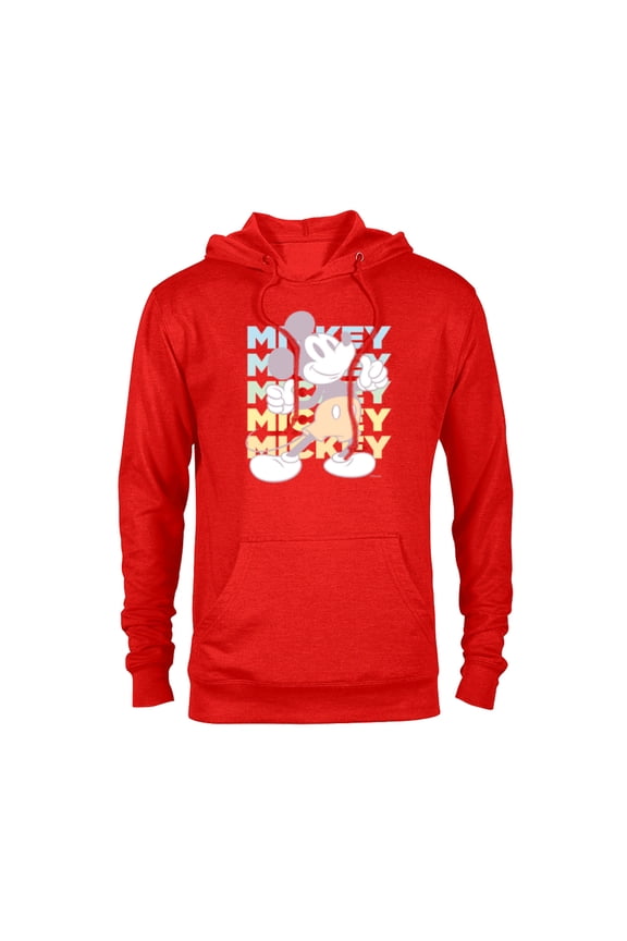 Mickey Mouse Vintage Classics Thumbs-Up Retro Fade - Pullover Hoodie for Adults - Customized-Red