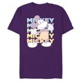 thumbnail image 1 of Disney Mickey Mouse Vintage Classics Thumbs-Up Retro Fade - Short Sleeve Blended T-Shirt for Adults - Customized-Purple, 1 of 5