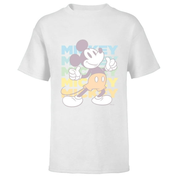 Disney Mickey Mouse Vintage Classics Thumbs-Up Retro Fade - Short Sleeve T-Shirt for Kids - Customized-White