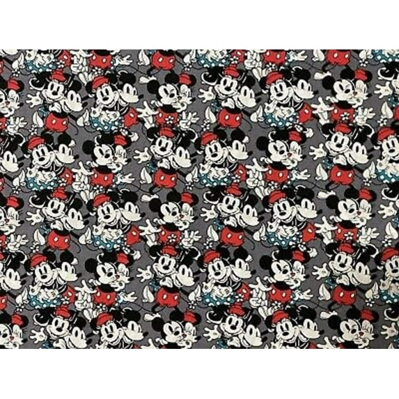 Disney Mickey Mouse “Vintage Love” Cotton Fabric