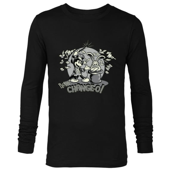 Disney Mickey Mouse Vintage Presto Change-O - Long Sleeve T-Shirt for Men - Customized-Black