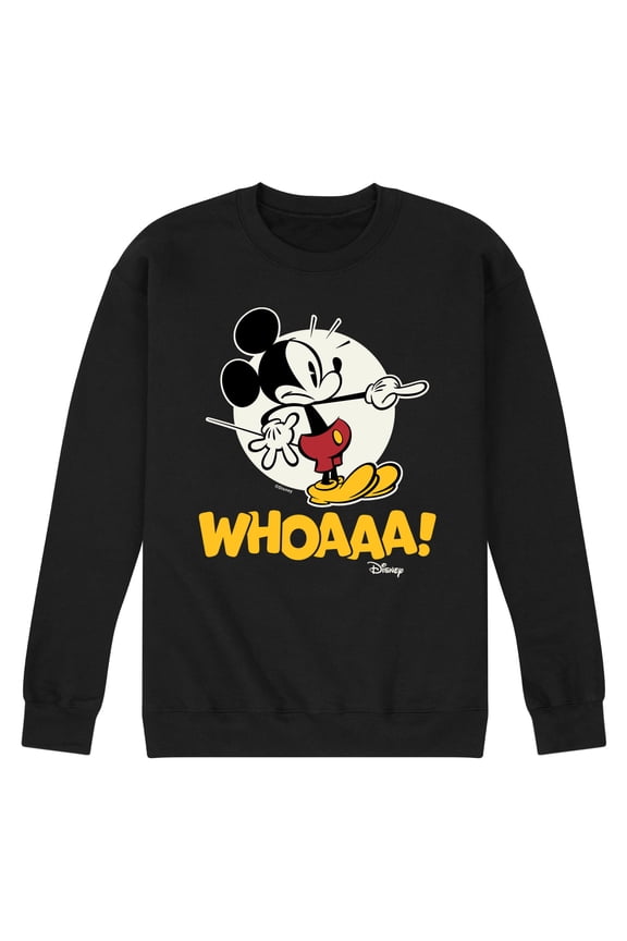 - Mickey Mouse - WHOAAA! - Men's Crew Neck Fleece Pullover