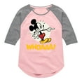 thumbnail image 1 of Disney - Mickey Mouse - WHOAAA! - Toddler & Youth Girls Raglan Graphic T-Shirt, 1 of 5