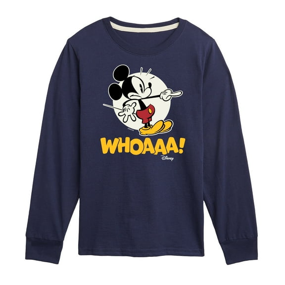 Disney - Mickey Mouse - WHOAAA! - Youth Long Sleeve Graphic T-Shirt
