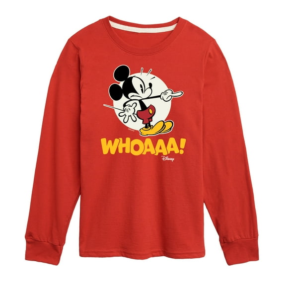 Disney - Mickey Mouse - WHOAAA! - Youth Long Sleeve Graphic T-Shirt
