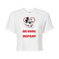 thumbnail image 1 of Disney - Mickey Mouse - Wake Up, Be Cool, Be Kind, Repeat - Juniors Cropped Cotton Blend T-Shirt, 1 of 5