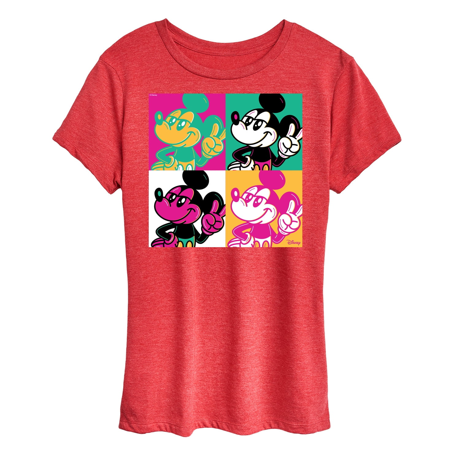 Disney - Mickey Mouse Warhol Pop Art - Women's Short Sleeve Graphic T ...