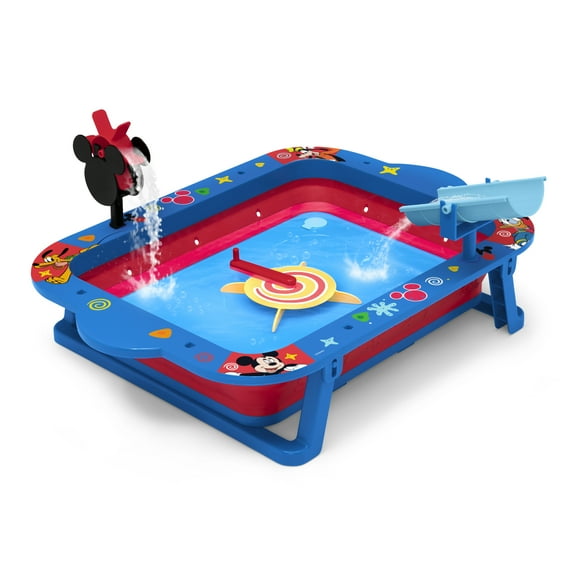 Disney Mickey Mouse Water Activity Table by Delta Children - Collapsible & Portable - Ideal for Travel, Blue