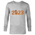 thumbnail image 1 of Disney Mickey Mouse Waving 2023 100th Anniversary New Year - Long Sleeve T-Shirt for Men - Customized-Athletic Heather, 1 of 5