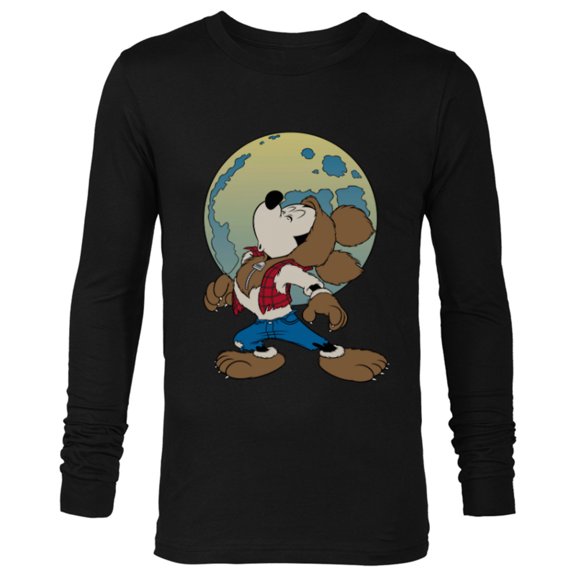 Disney Mickey Mouse Werewolf Halloween Costume - Long Sleeve T-Shirt for Men - Customized-Black