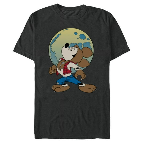 Disney Mickey Mouse Werewolf Halloween Costume - Short Sleeve Blended T-Shirt for Adults - Customized-Graphite Snow Heather