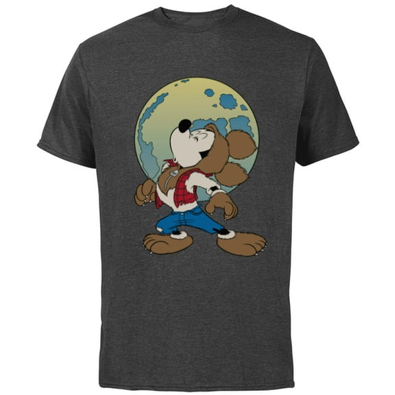 Disney Mickey Mouse Werewolf Halloween Costume - Short Sleeve Cotton T-Shirt for Adults - Customized-Charcoal