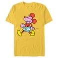 thumbnail image 1 of Disney Mickey Mouse Wild Colors Retro Vintage Walking Pose - Short Sleeve Blended T-Shirt for Adults - Customized-Yellow, 1 of 5