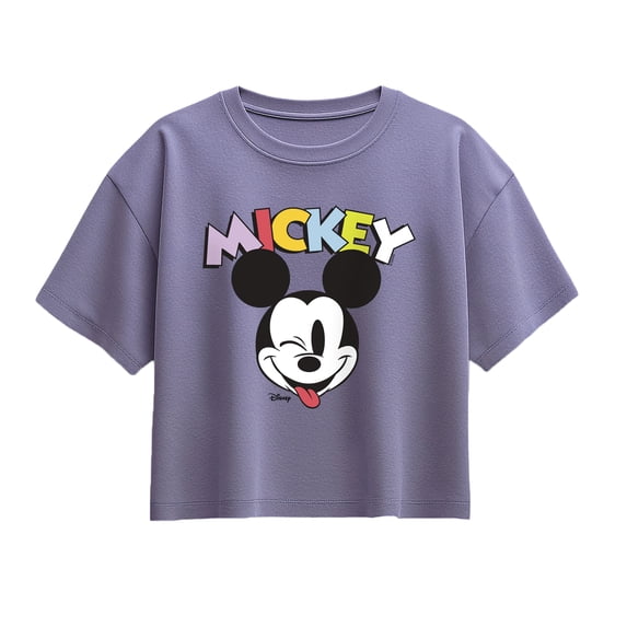 Disney - Mickey Mouse Wink - Youth Girls Boxy T-Shirt