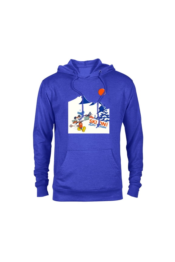 Mickey Mouse Winter Sports Skiing Ski On Let’s Winter - Pullover Hoodie for Adults - Customized-Royal