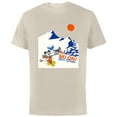 thumbnail image 1 of Disney Mickey Mouse Winter Sports Skiing Ski On Let’s Winter - Short Sleeve Cotton T-Shirt for Adults - Customized-Natural, 1 of 5