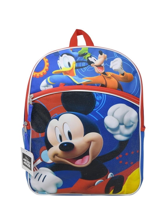 Mickey Mouse With Donald Duck and Goofy 16" Backpack